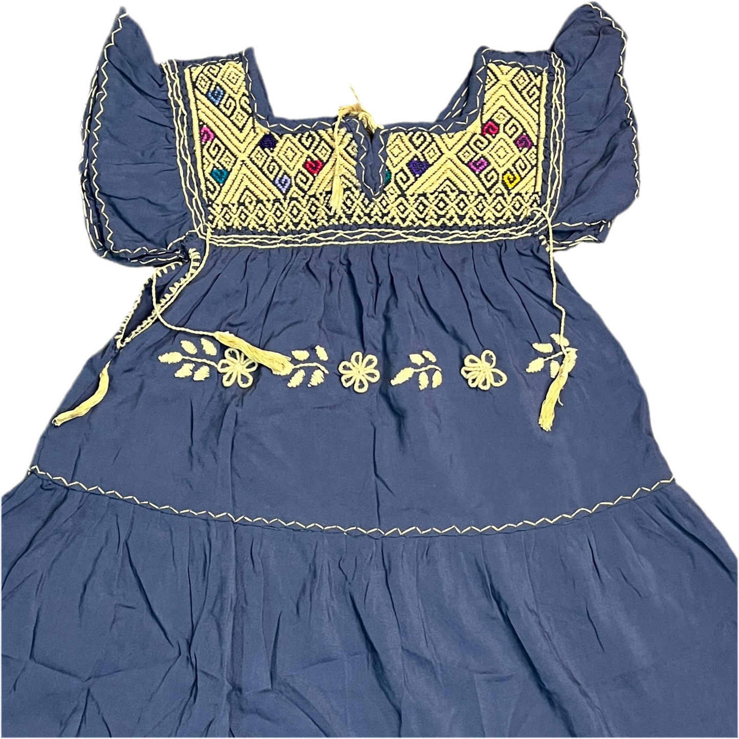 Vestido Amano Artesanías Pechera Telar de Cintura