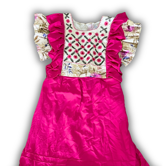 Amano Artesanías Vestido Manga Corta