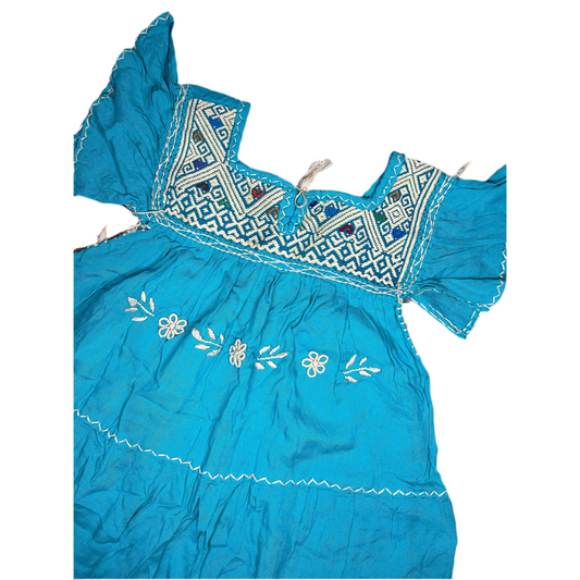 Vestido Amano Artesanías Pechera Telar de Cintura