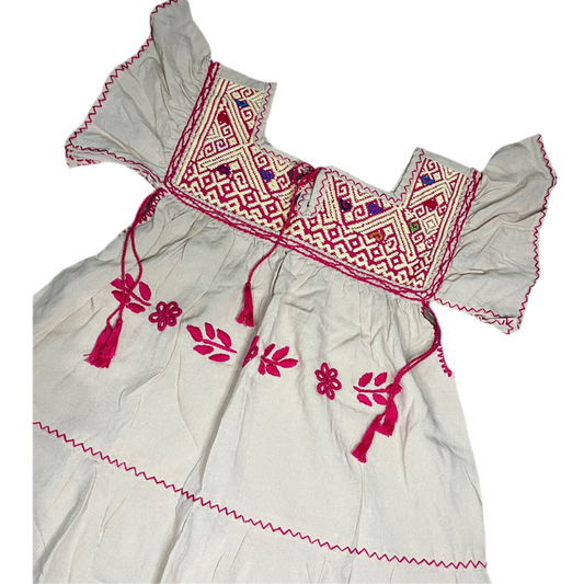 Vestido Amano Artesanías Pechera Telar de Cintura