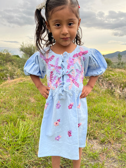 Amano Artesanías Vestido Manga Bombacha