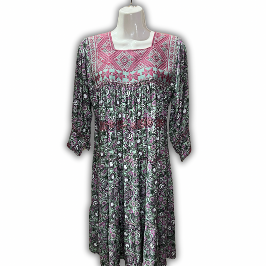 Amano Artesanías Vestido Manga Larga